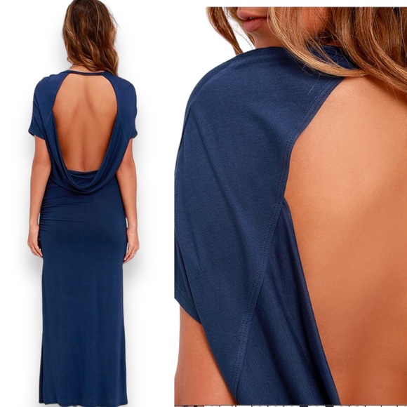 Lulu’s Navy Blue Maxi Dress - Picture 4 of 10